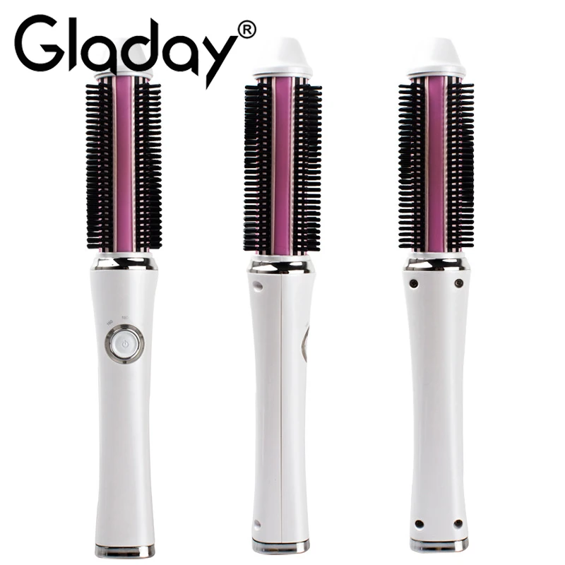 Gladay USB portable wireless charging hair curling professional Ceramic coating hair curler iron Hair Curl Styling Tool