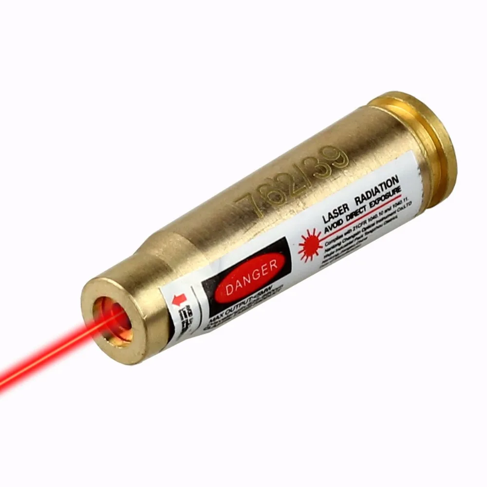 VERY100 NEW CAL 7.62 x 39 Red Laser Pointer Cartridge Bore Sight