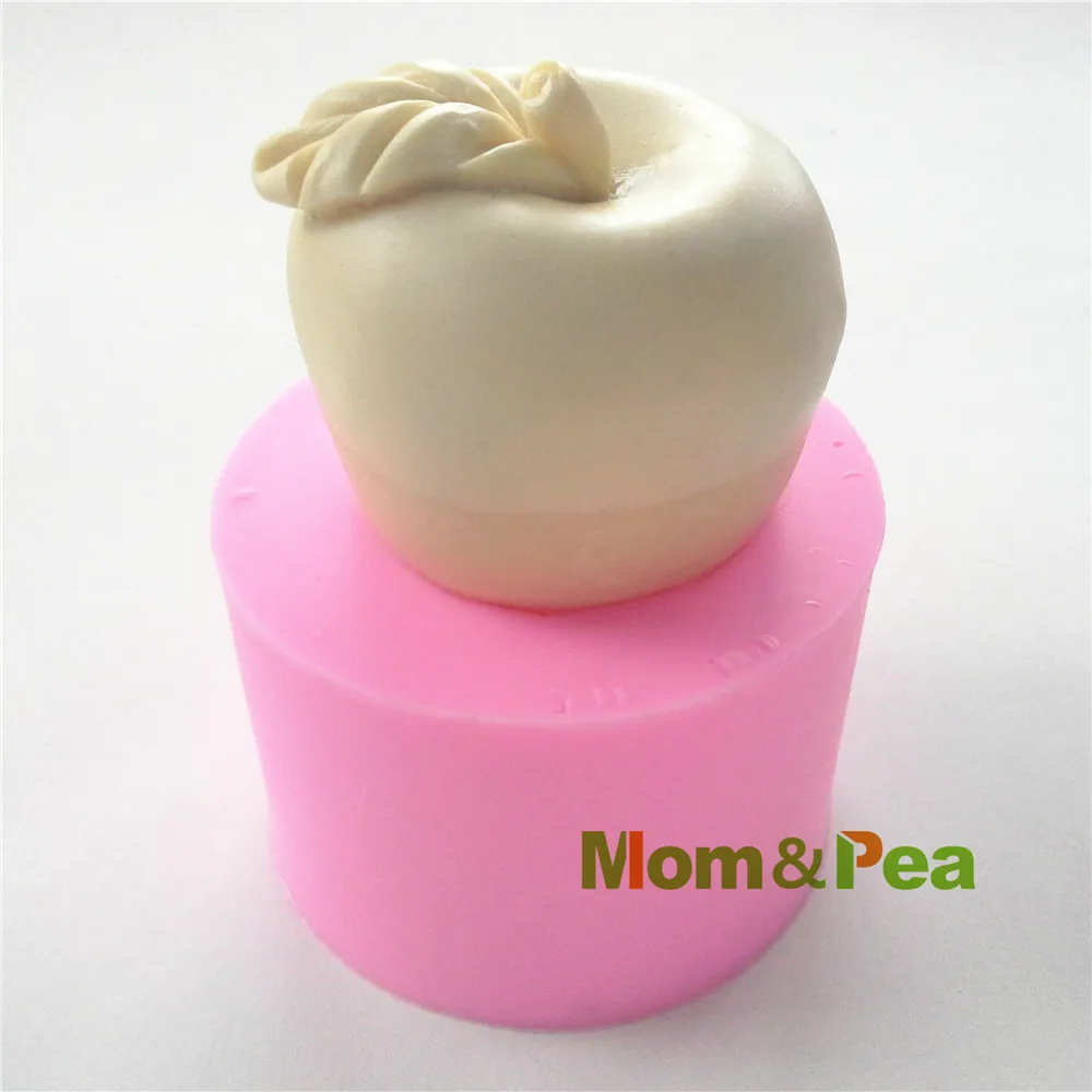 Mom& Pea 0408,, силиконовая форма для мыла в форме яблока, украшение торта, помадка, 3D форма для торта, силиконовая форма для пищевых продуктов