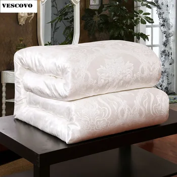 

Chinese Silk Comforter Soft 100 Cotton Handmade Silk Quilt 4 Seasons Blankets Custom size/weight