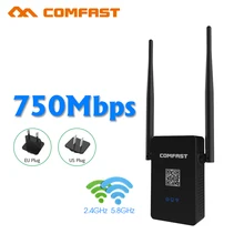 Comfast 802.11AC Двухдиапазонный 750 Мбит Wi-Fi Ретранслятор WI-FI Roteador Беспроводной Маршрутизатор 2.4 + 5.8 Ггц Wi-fi Сигнала Wi-Fi Extender Усилитель