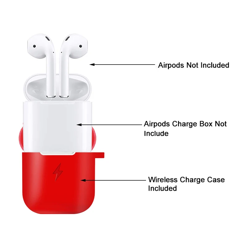 Беспроводная зарядка для наушников Airpods QI Стандартный наушник чехол любого