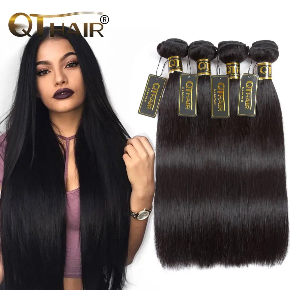 Qt Straight Hair Bundles Brazilian Hair Weave Bundles 100 Human