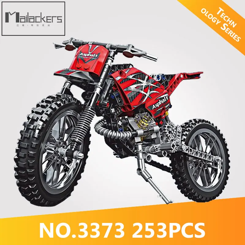 

Mailackers D3373 253Pcs Legoing Technic Creative Mountain Motorcycle Model Education Building Blocks DIY Toys For Children Gifts