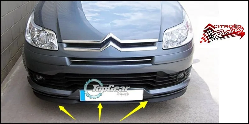 Defletor de Lábios para Citroen Frontal para Spoiler Afinamento de Carro Kit de Corpo Picasso Saia Topgear Tira c3 - 9 Cheap Saia abertura frontal