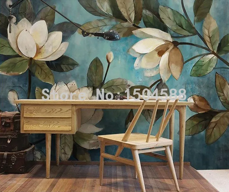 estilo retrô, pintura a óleo, murais, decoração