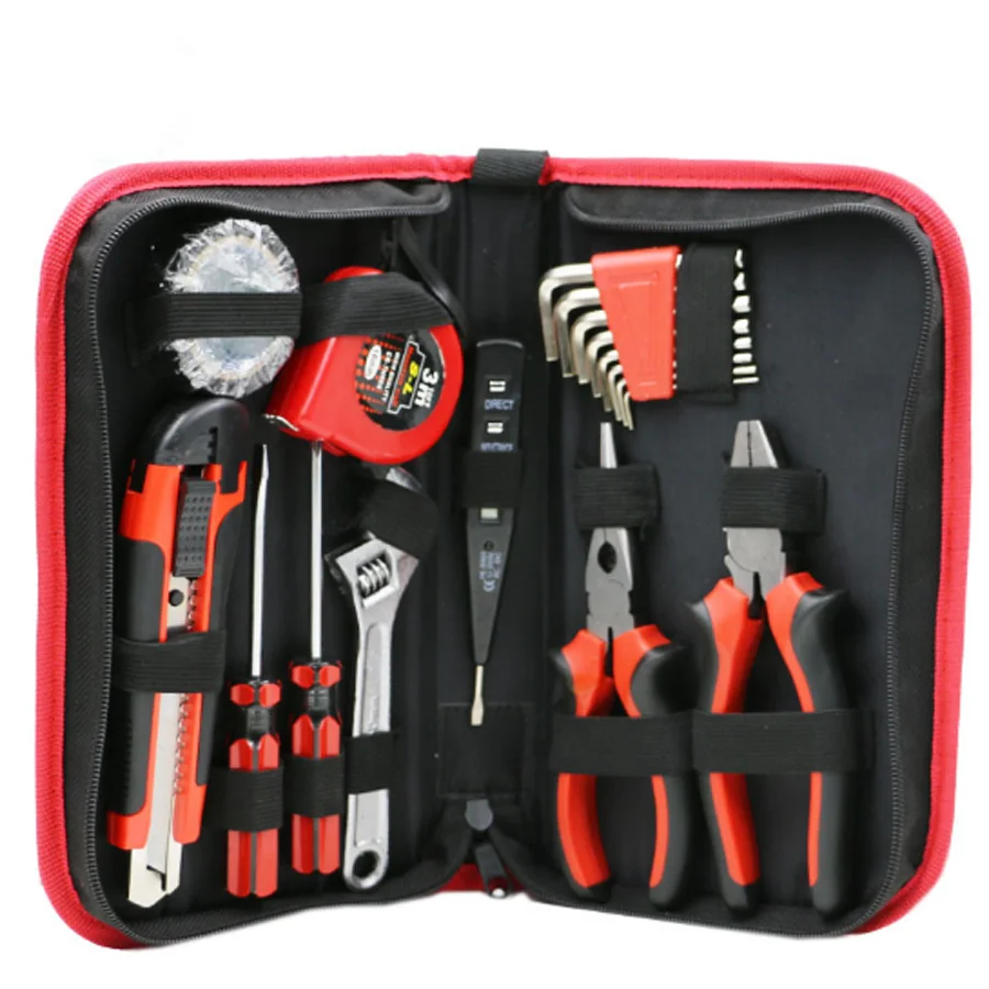 

18pcs./set. Household tools kit electric hardware Repair tool canvas handbag hand tools kit