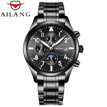 

Famous Luxury brand Fashion Automatic Mechanical Watch Men Stainless steel Waterproof Calendar Sport Wrist Watch Relojes Hombre