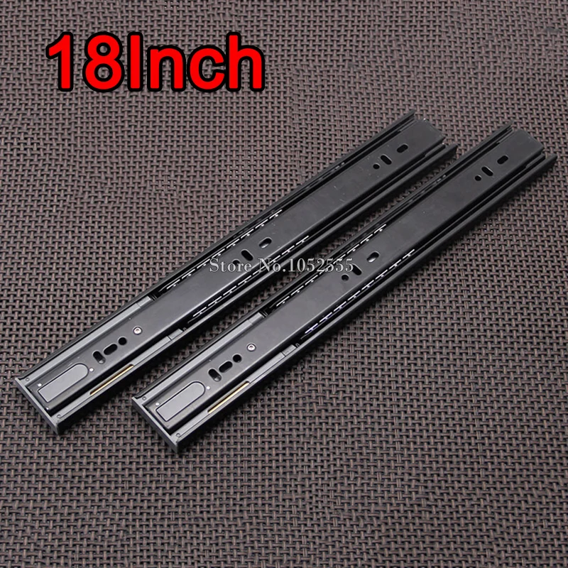 Hot 32Pairs 3 Fold Telescopic 18'' Drawer Runners Steel Ball Drawer/Cupboard/Keyboard Slides Rails Heavy Duty Mute Buffer |