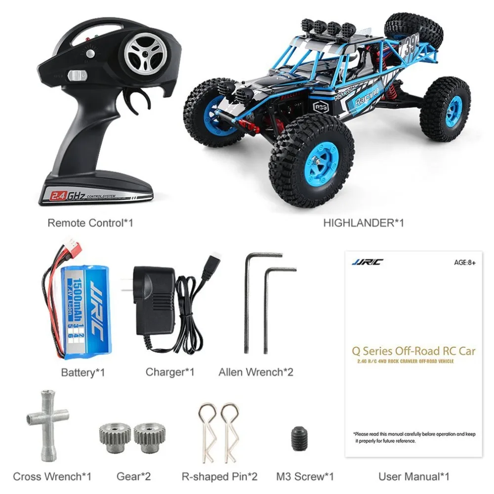 

JJRC Q39 1:12 4WD blue RC Car HIGHLANDER RC Desert Truck RTR 35km/H Fast Speed High-Torque Servo 7.4V 1500mAh LiPo Off Road Cars