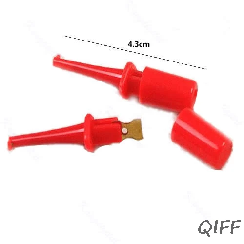 

New 1 Pair Single Hook Clip Test Probe Lead Wire Mini Grabber Kit For Multimeter Mar28