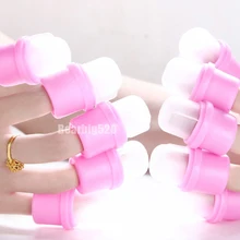 Новые 10 шт. Надеваемые ванночки для ногтей для удаления лака DIY акриловый УФ гель Набор колпачков набор клипсы для отмачивания powerup caneta