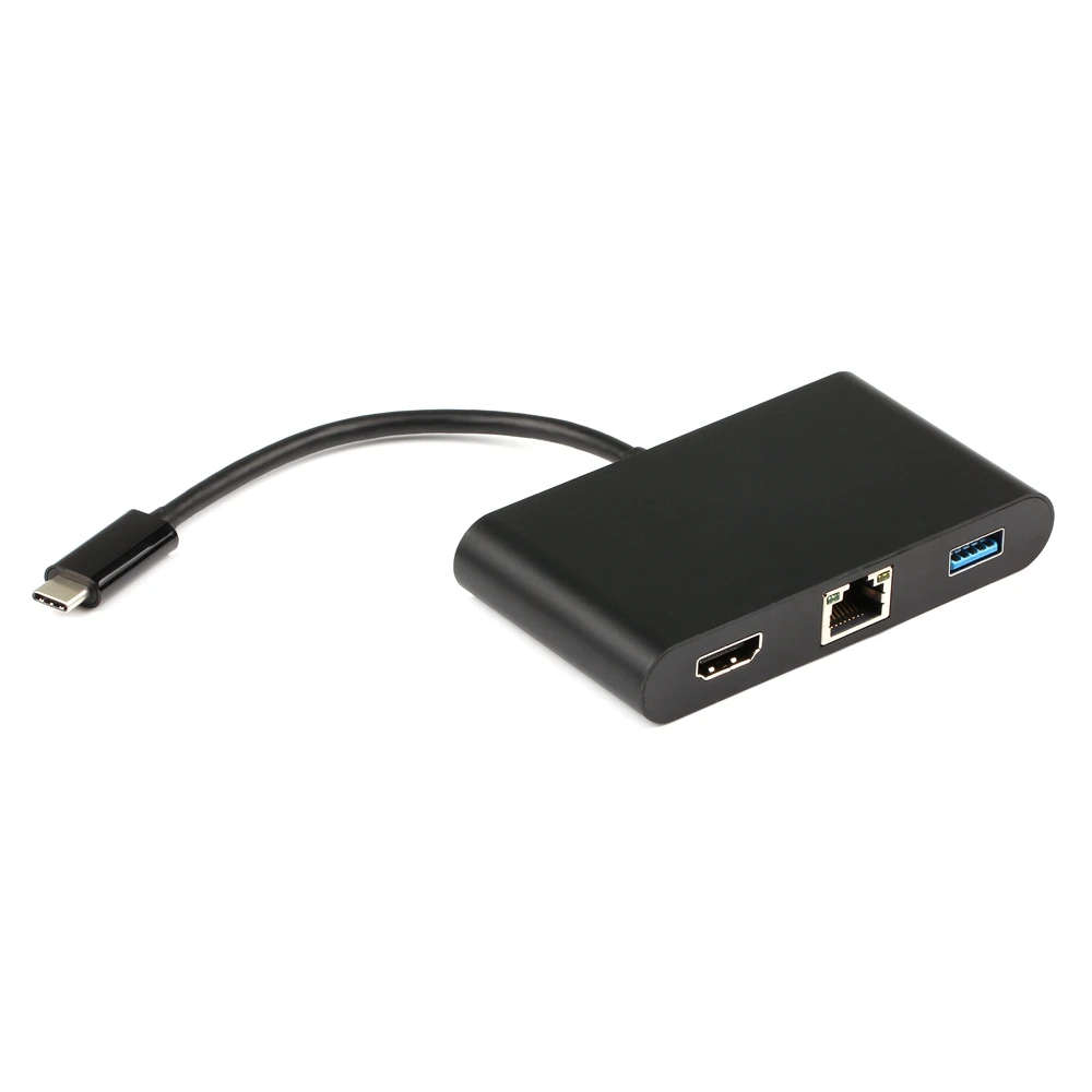 USB C к HDMI + 3 0 Type A Gigabit Ethernet адаптер для зарядки порта RJ45 LAN|hub adapter|port hubcharging hub usb |