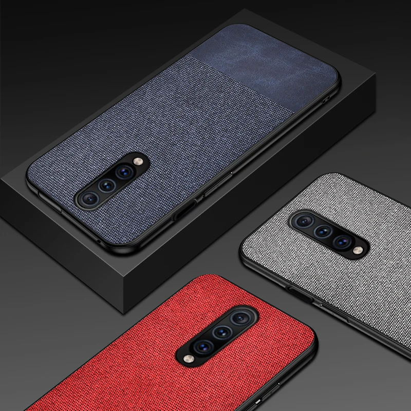 ل Oneplus 7 برو حالة قماش من الألياف سيليكون لينة حافة حماية حالة OnePlus 7 حالة واحدة زائد 7 برو غطاء Rezzol الهاتف الحالات