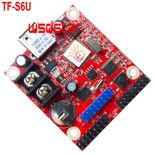 TF-S6U новый дизайн USB LED контроллер 1280*16 320*32 1 * HUB08 + 2 HUB12 одиночный и двойной цветной