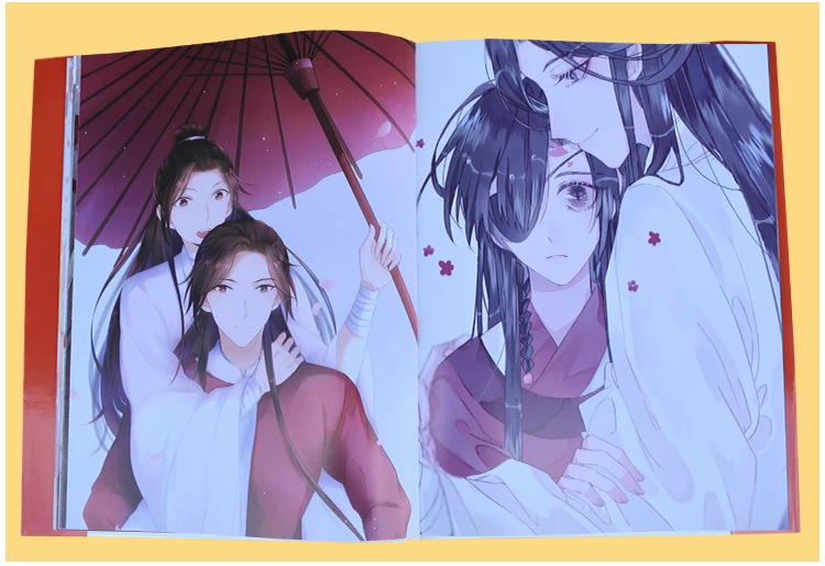 Conjunto de Quadrinhos Anime em Torno Novo Anime Tian Guan fu Chinês Pintura Álbum Desenho Livro Cartaz Presente ci 8 Material escolar e de escritório