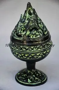 

EXQUISITE WORKMANSHIP CHINESE BRONZE HOLLOW OUT DRAGON LID INCENSE BURNER Healing Medicine Decoration 100% Brass Bronze 25% off
