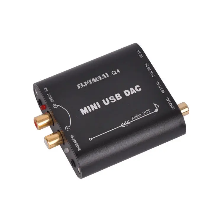 

MINI USB DAC Sound Card HiFi Digital to Analog Converter Audio Decoder OPT COAX