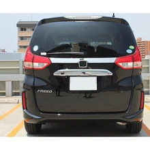 JY Emble SUS304 de Aço Inoxidável porta Traseira Guarnição Superior Car Styling Acessórios de Cobertura Para Honda FREED B-GB5/6/7/8 2016