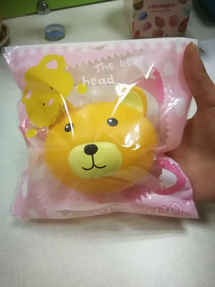 Buy free shipping 1Pcs Retail Teddy Bear Head Squishys