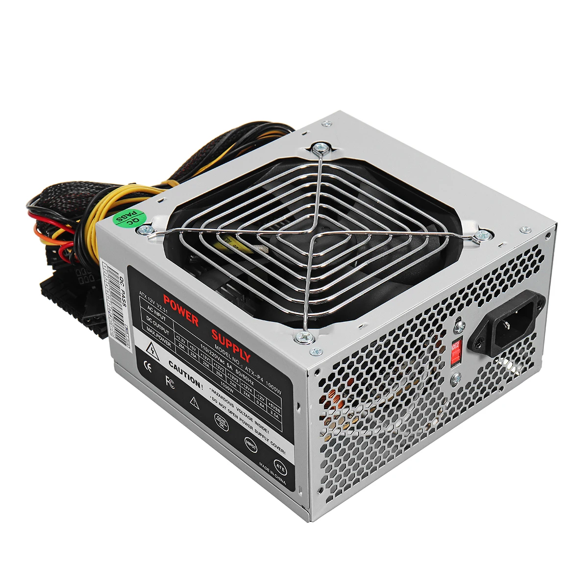 Max 1000W ATX источник питания тихий вентилятор для Intel AMD PC PSU PC компьютер шахтер