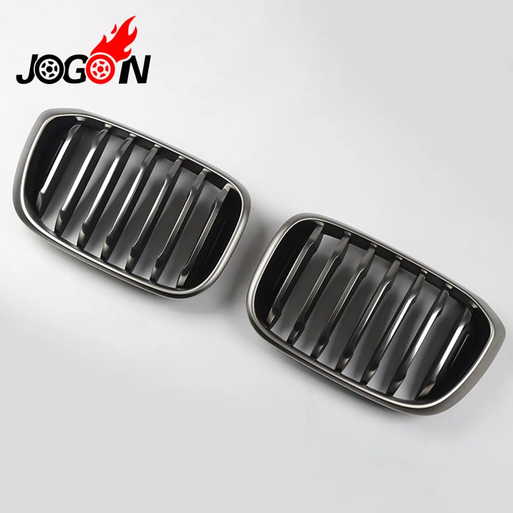 

2pcs ABS Chrome Silver Car Grille Cover Replacement Modification For BMW X3 G01 2018 advanced Material