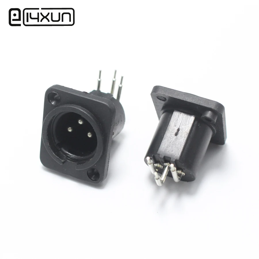 1 шт. XLR 3 контактный штекер P Аудио прямоугольный микрофонный соединитель MIC PCB