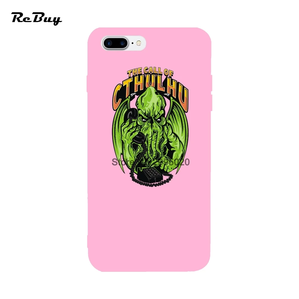 Чехол Cthulhu для iPhone 6 S 7 8 Plus X Мягкий ТПУ конфетный цвет задняя крышка чехол s 4 7/5 5