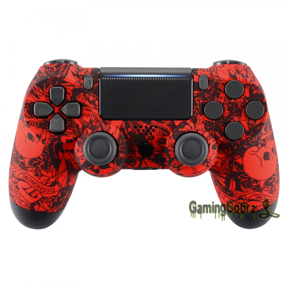 

Red Skulls Soft Touch Upper Housing Shell Case Replacement for PS4 Pro PS4 Slim Controller JDM-040 JDM-050 JDM-055 # SP4FS12