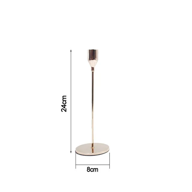 5 стилей Классический Золотой металлический подсвечник украшение стола орнамент свеча вечерние свадебные домашний декор портативный подсвечник - Цвет: High 24CM