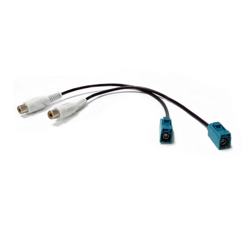 2PCS-Fakra-RCA-Parking-Assistance-Reversing-Camera-Harness-Cable-for-VW-Audi