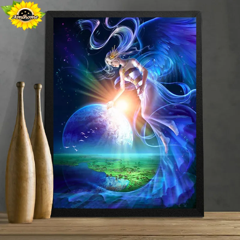 Новый 5D DIY Алмаз вышивка красоты Небесный девушка diy картина вышитая бисером