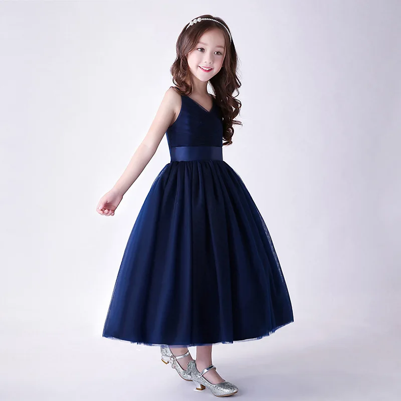 navy blue girls formal dress