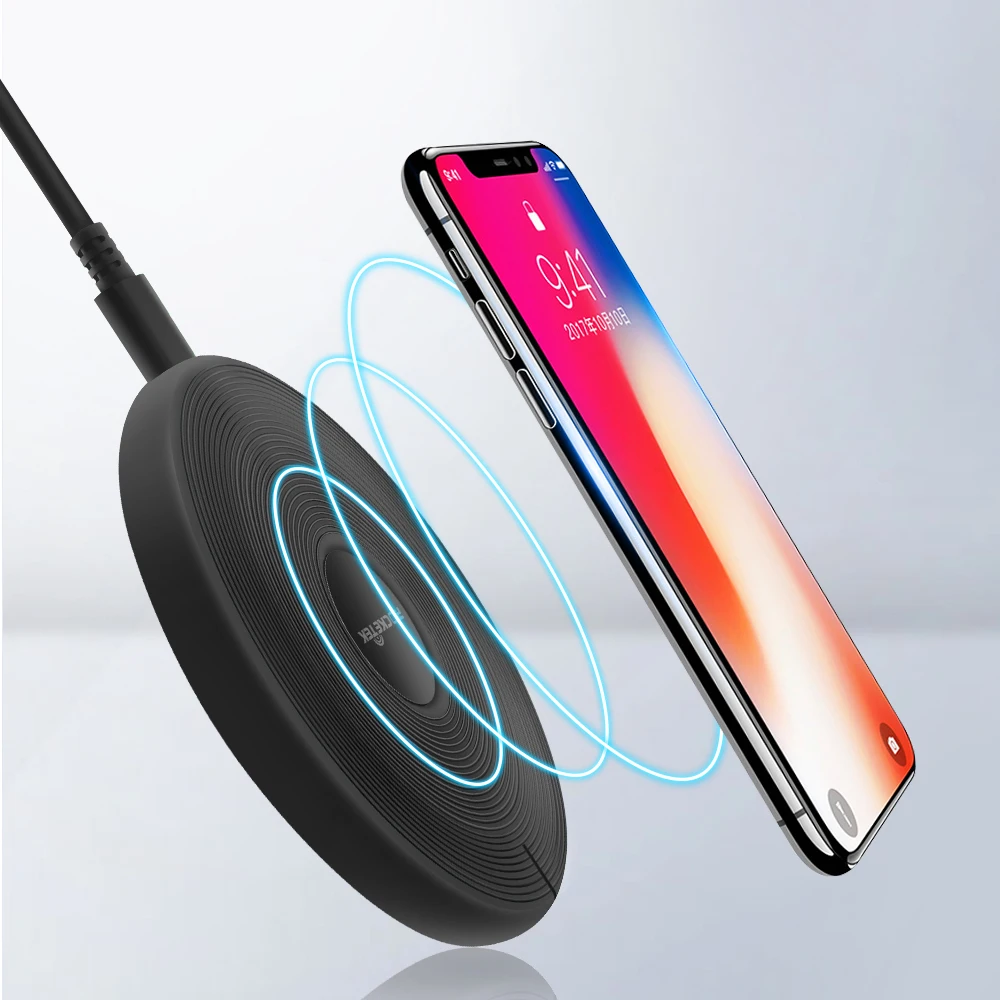 Rocketek 10 Вт Qi Беспроводное зарядное устройство для iPhone X/XS Max XR 8 Plus Видимый элемент беспроводной зарядной площадки для samsung S9 S10+ Note 9