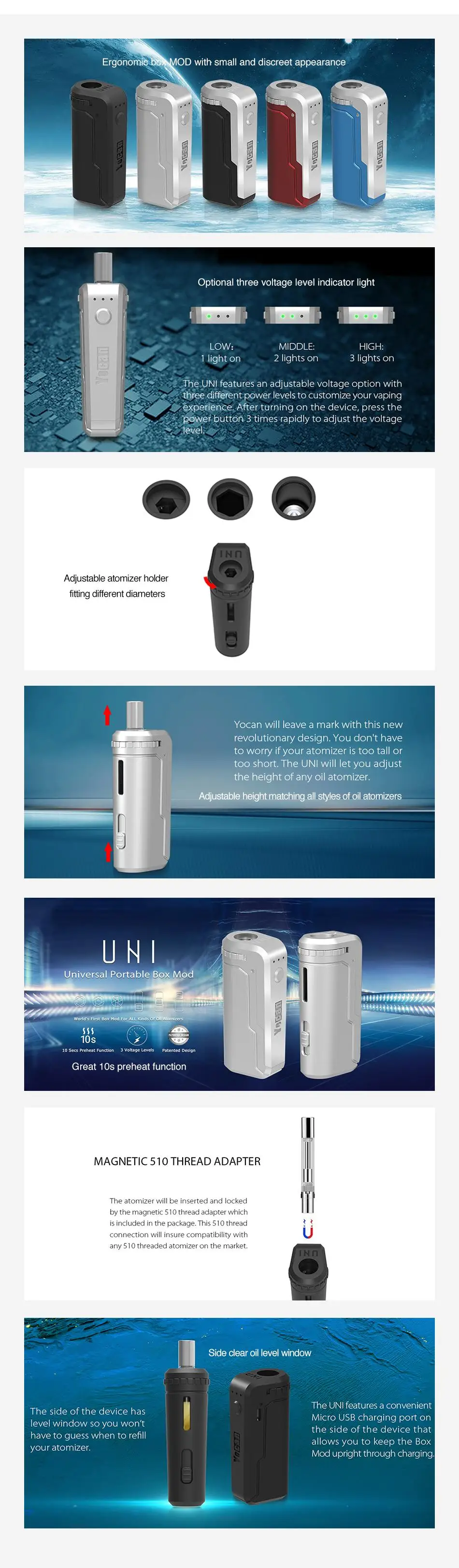 Yocan UNI Box MOD 650mAh