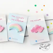 Блокнот для заметок цвета радуги и облака, канцелярские принадлежности, школьные принадлежности
