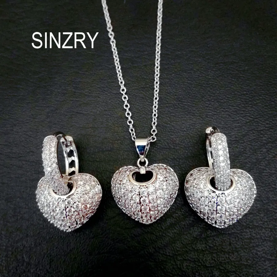 SINZRY Новый кубический цирконий камень CZ Леди в форме сердца Цирконий любовь кулон