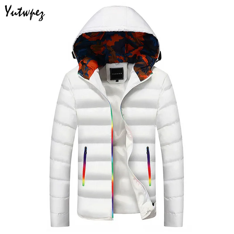 

Parkas Coat Men 2019 New Winter Warm Down Jackets Casual Parka Male Jackets Slim Fit Men's Hooded Windbreaker Overcoat Thicken