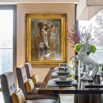 

Living Room Oil Painting Sofa Background Wall Decoration Figure Canvas Painting Bedroom Study Art Wall Mural Painting