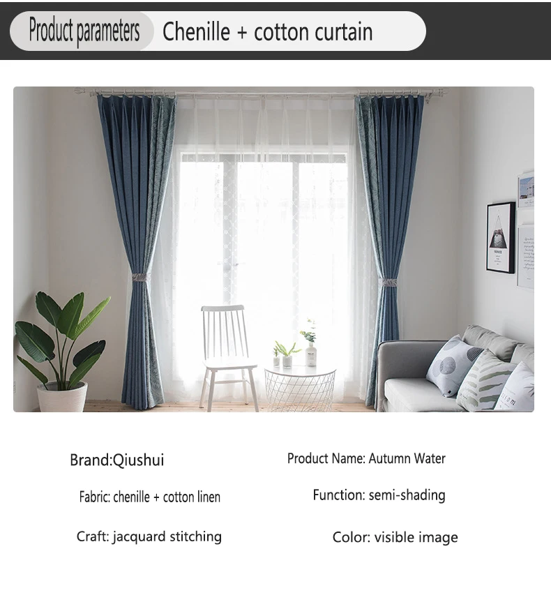 Cheap Solid Color Faux Linen Blackout Curtains for Living Room Modern Curtains for Bedroom Window Curtains kitchen Curtains Blinds 2