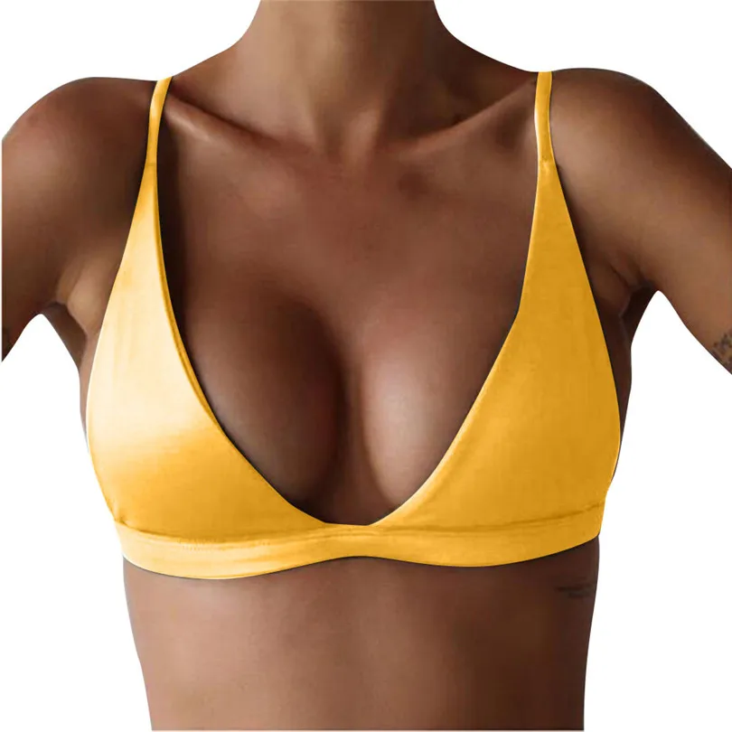

Women Push-Up Padded Bikini Top Bandeau Swimwear Swimsuit Beachwear A30