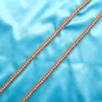 

Silver DIY Crystal Applique Gold Rose Patch Iron On For Wedding Dresses Beaded Bridal Rhinestone Wide Accessories Wholesale S117