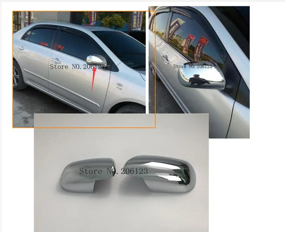 Fit for 2007 2008 2009 2010 2011 Toyota Yaris Chrome Mirror Cover