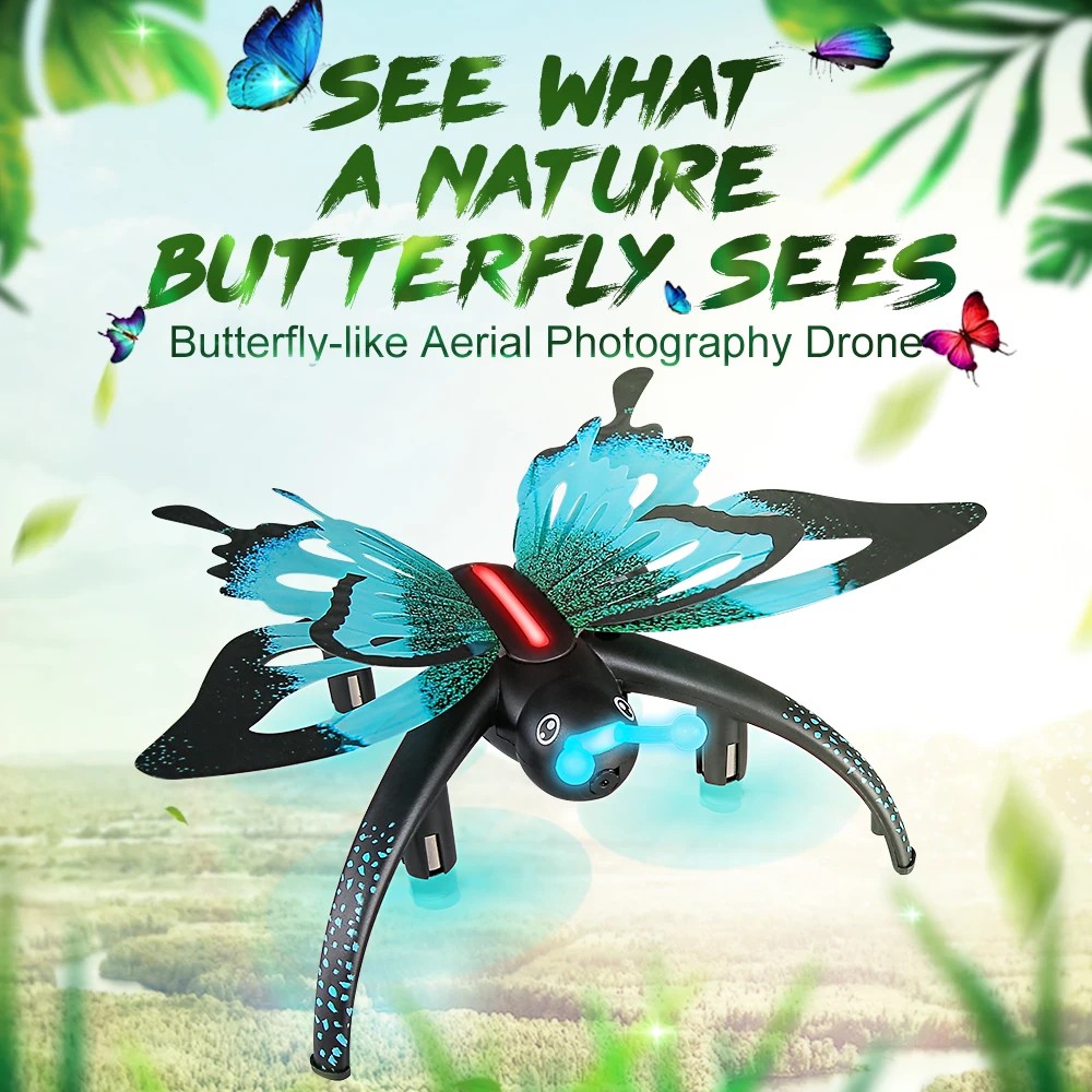 

JJRC JJR/C H42 Butterfly Animal MINI Selfie RC Drone With 0.3MP WIFI FPV Camera RC Quadcopter G-Sensor Remote Control Toys