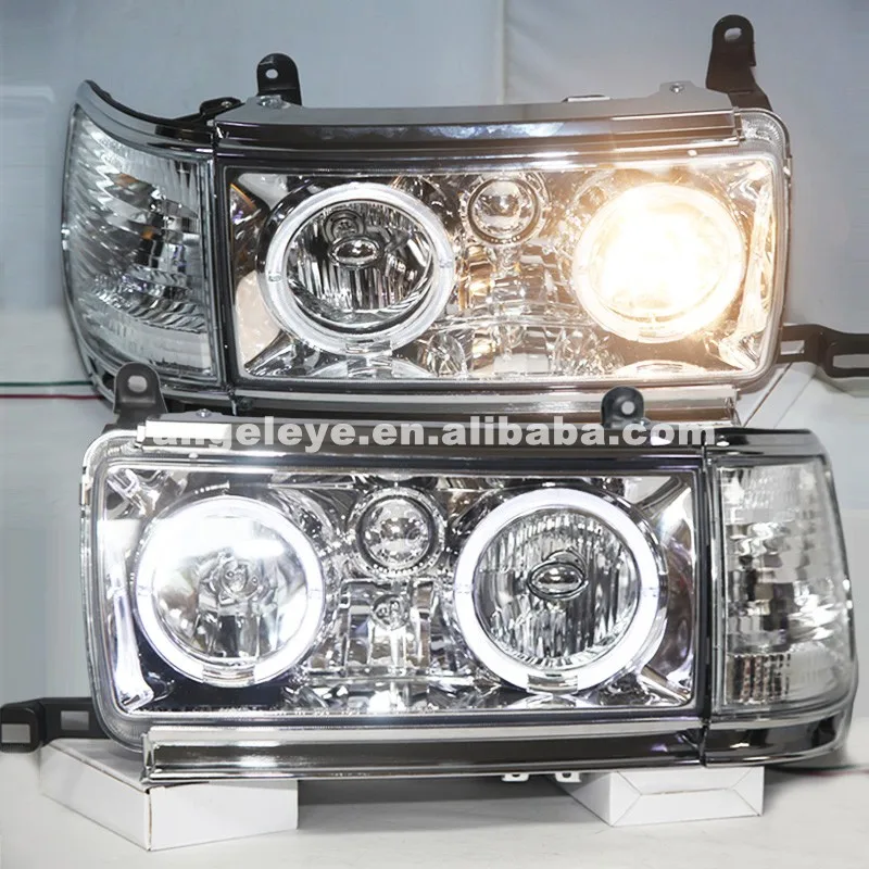 Фары для Toyota Land cruiser LC80 FJ80 Prado 4500 1990-1997 светодиодный ная фара с хромированным