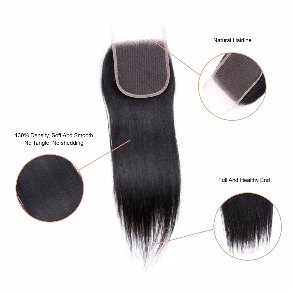 JSDShine Brazilian Hair Weave Bundles With Closure Straight Human Hair Bundles With Closure Non Remy Hair Extension Lace Closure JSDShine Brazilian Hair Weave Bundles With Closure Straight Human Hair Bundles With Closure Non Remy Hair Extension Lace Closure