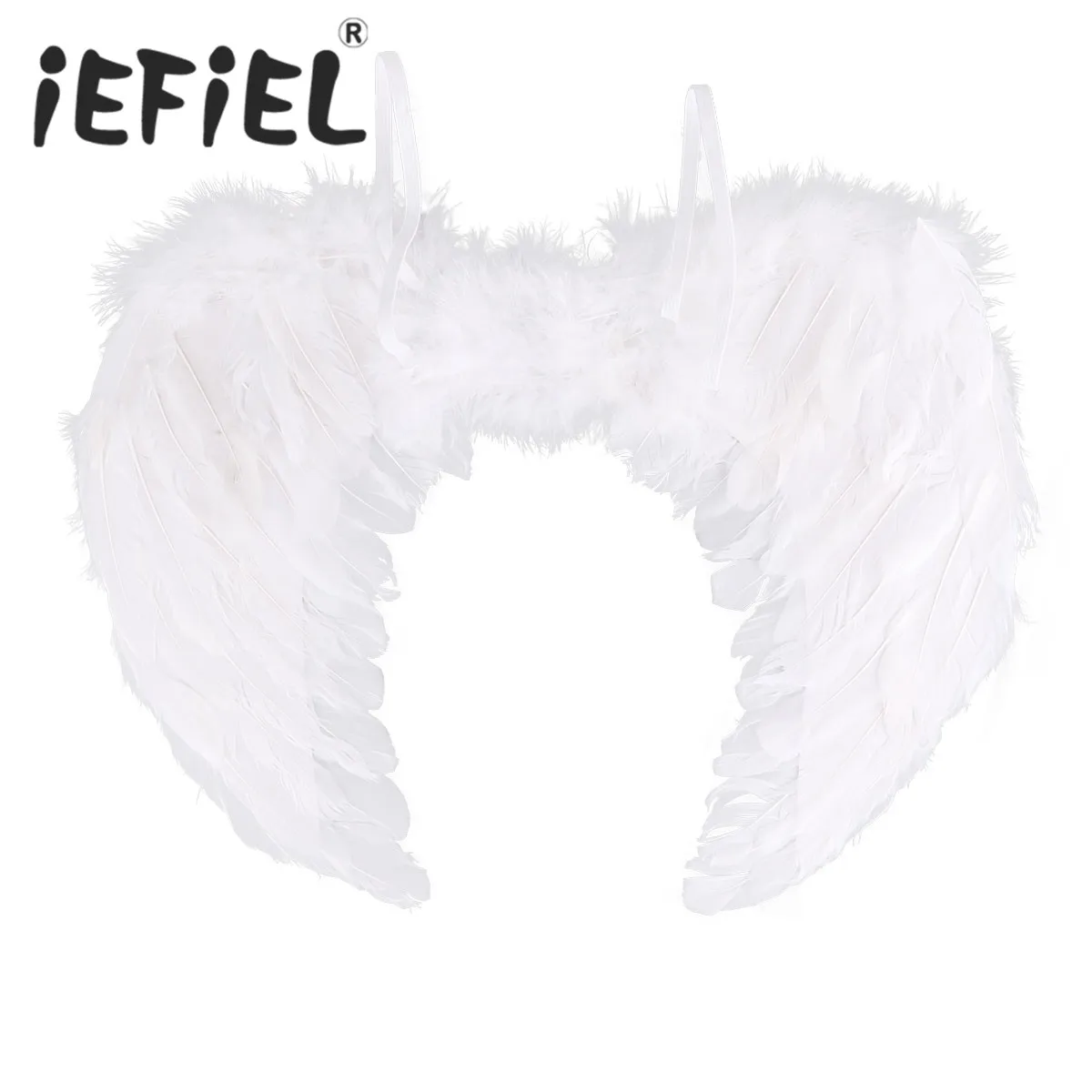 

Angel Fairy Real Feather Wings Dance Party Cosplay Costume Stage Show Fancy Dress for Masquerade Carnival Christmas Holiday