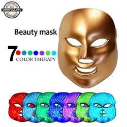 7 цветов светодиодный для лица, маска для лица Устройство для приготовления маски фотона света для омоложения кожи, удаления акне лица ФДТ