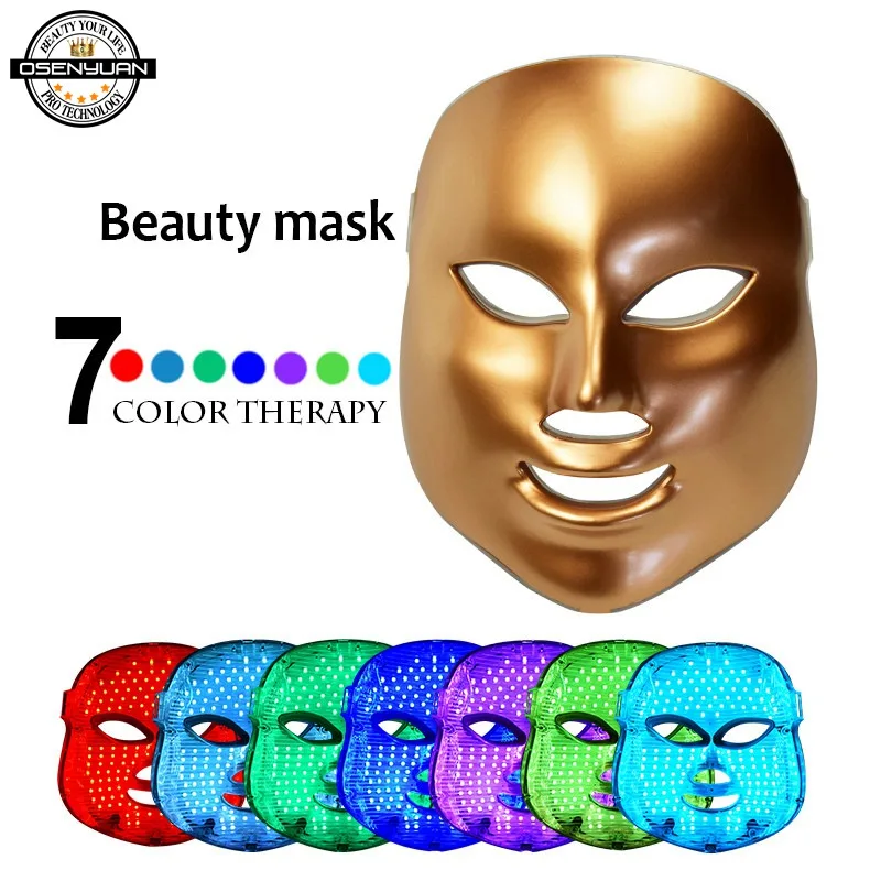 

7 Colors LED Facial Mask Face Mask Machine Photon Therapy Light Skin Rejuvenation Acne Facial PDT Skin Care Beauty Mask Home use