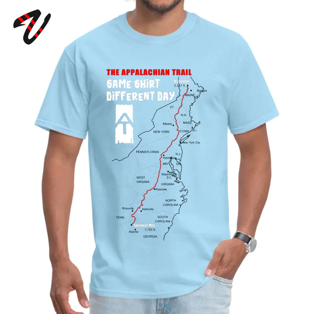 Custom Appalachian Trail Shirt Normal Short Sleeve Lovers Day Tops & Tees Fitted Crew Neck Cotton Tees Male Tshirts Appalachian Trail Shirt 9442 light